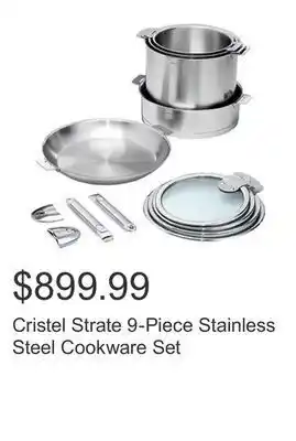 Costco Cristel strate 9-piece stainless steel cookware set offer
