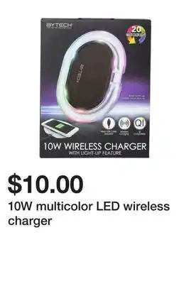 Five Below 10w multicolor led wireless charger offer