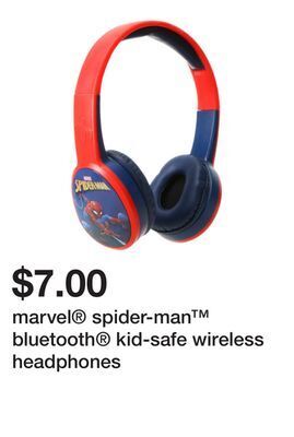 Five Below Marvel® spider-man™ bluetooth® kid-safe wireless headphones offer