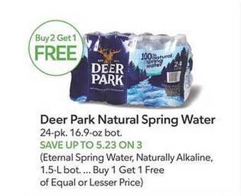 Publix Deer park natural spring water offer