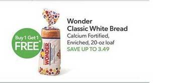 Publix Wonder classic white bread offer