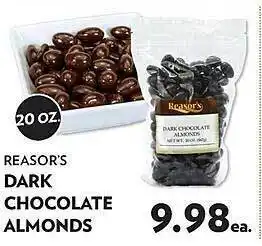 Reasor's dark chocolate almonds