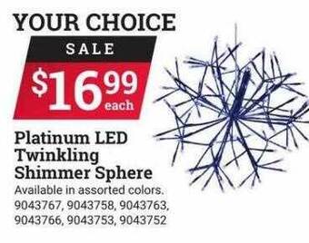 Ace Hardware Platinum led twinkling shimmer sphere offer
