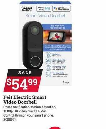 Ace Hardware Feit electric smart video doorbell offer