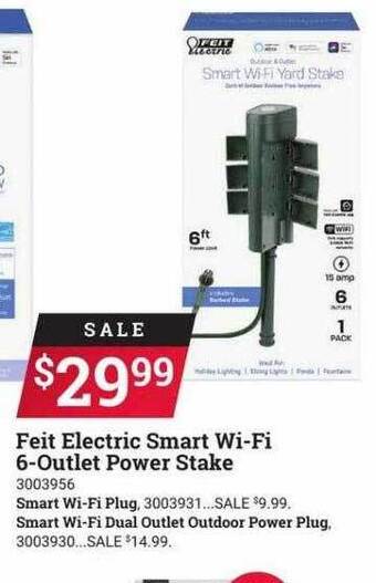 Ace Hardware Feit electric smart wi-fi 6-outlet power stake offer