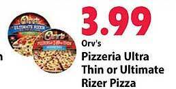 Festival Foods Orv's pizzeria ultra thin or ultimate rizer pizza offer