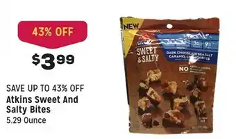 Grocery Outlet Atkins sweet and salty bites offer