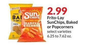 Hy-Vee Frito-lay sunchips, baked or popcorners offer