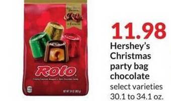 Hy-Vee Hershey's christmas party bag chocolate offer