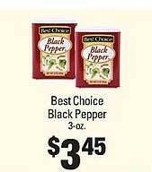 Best choice black pepper