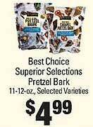 IGA Best choice superior selections pretzel bark offer