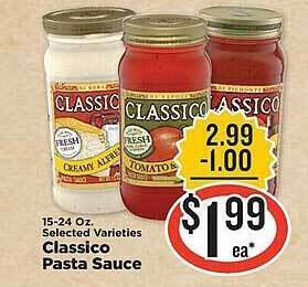 IGA Classico pasta sauce offer
