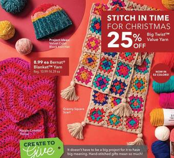 JOANN Bernat blanket yarn offer