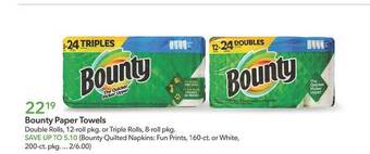 Publix Bounty paper towels offer