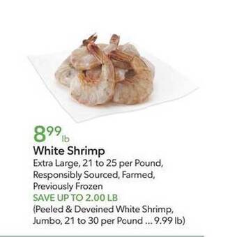 Publix White shrimp offer