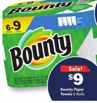 Family Dollar Bounty paper towels offer
