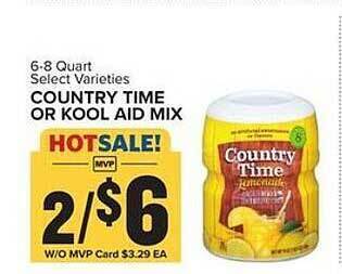 Food Lion Country time or kool aid mix offer