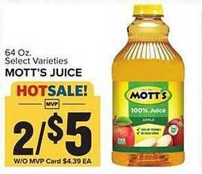 Food Lion Mott's juice offer