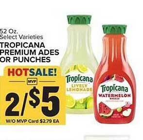 Food Lion Tropicana premium ades or punches offer