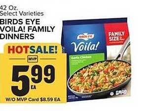 Food Lion Birds eye voila! family dinners offer