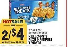 Food Lion Kellogg's rice krispies treats offer