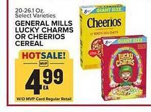 Food Lion General mills lucky charms or cheerios cereal offer