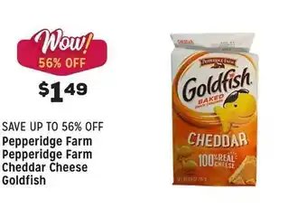 Grocery Outlet Pepperidge farm cheddar cheese goldfish offer