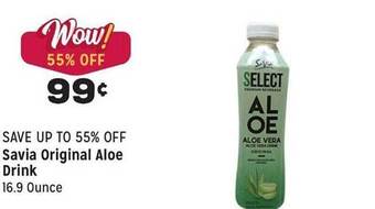 Grocery Outlet Savia original aloe drink offer