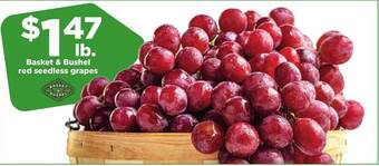 Hy-Vee Basket & bushel red seedless grapes offer