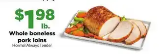 Hy-Vee Whole boneless pork loins offer