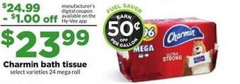 Hy-Vee Charmin bath tissue offer