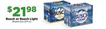 Hy-Vee Busch or busch light offer