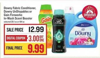 Lowes Foods Downy fabric conditioner, unstopables or gain fireworks in-wash scent booster offer