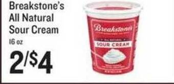 Lowes Foods Breakstone's all natural sour cream offer