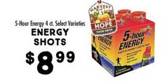 Maceys 5-hour energy shots offer