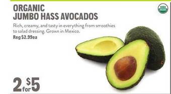 New Seasons Market Organic jumbo hass avocados offer