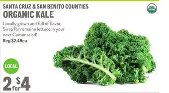 New Seasons Market Santa cruz & san benito counties organic kale offer