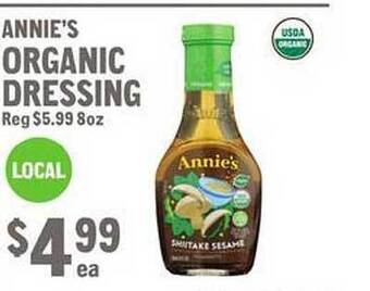 New Seasons Market Annie's organic dressing offer