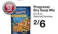Price Chopper Progresso dry soup mix offer