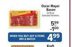 Price Chopper Oscar mayer bacon offer