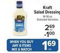 Price Chopper Kraft salad dressing offer