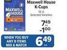 Price Chopper Maxwell house k-cups offer