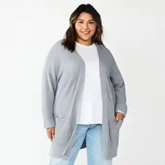 Kohl's Plus size sonoma goods for life® favorite long sleeve cardigan offer