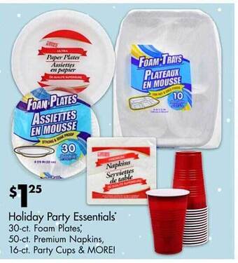 Dollar Tree Holiday party essentials offer