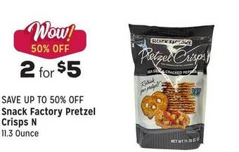 Grocery Outlet Snack factory pretzel crisps n offer
