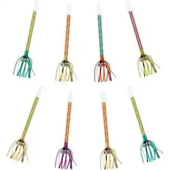 Gold stripe new year's foil fringe blowouts, 24ct