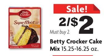Family Dollar Betty crocker cake mix offer