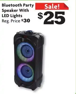 Family Dollar Bluetooth party speaker with led lights offer