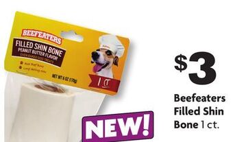 Family Dollar Beefeaters filled shin bone offer