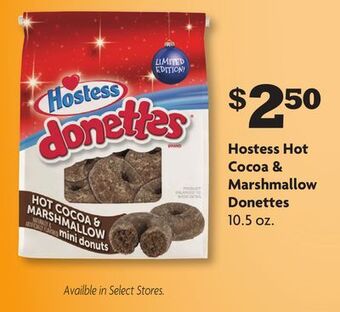 Family Dollar Hostess hot cocoa & marshmallow donettes offer